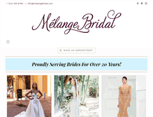 Tablet Screenshot of melangebridal.com